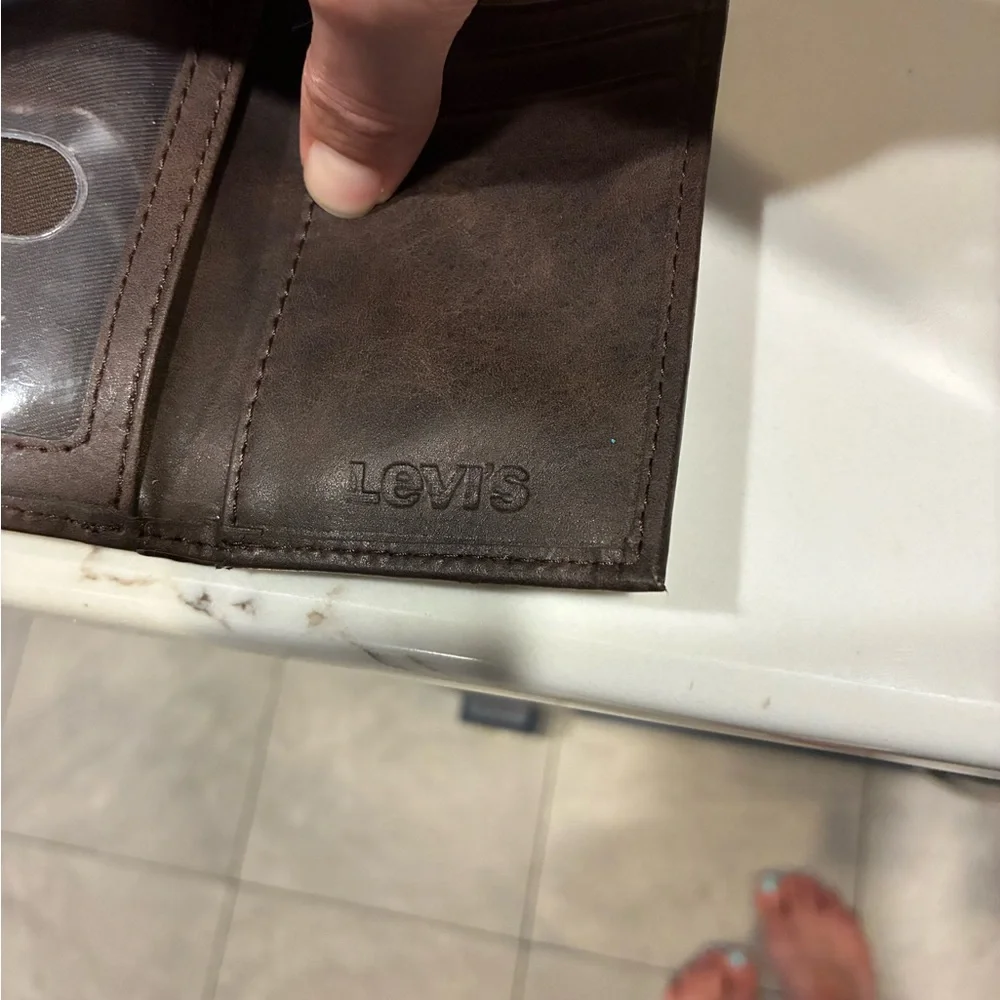 Levi's Dark Brown Leather Wallet